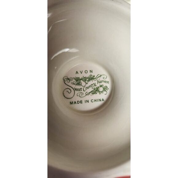 Avon Sweet Country Harvest Pedestal Mugs 5826938 Lots Of 4 - Picture 6 of 7